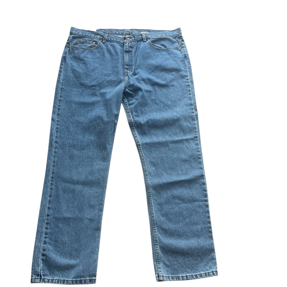 NWT George Men's Size 44x32‎ Regular Medium Wash Straight Leg 100% Cotton